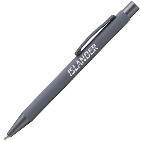 Bowie Softy Pen Laser Engraved With Your Imprint on 100 Promotional Metal Pens