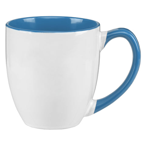 Personalized 16 oz. Two-Tone Ceramic Bistro Mug Printed with Your Logo