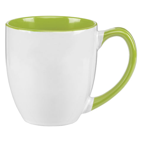 Personalized 16 oz. Two-Tone Ceramic Bistro Mug Printed with Your Logo
