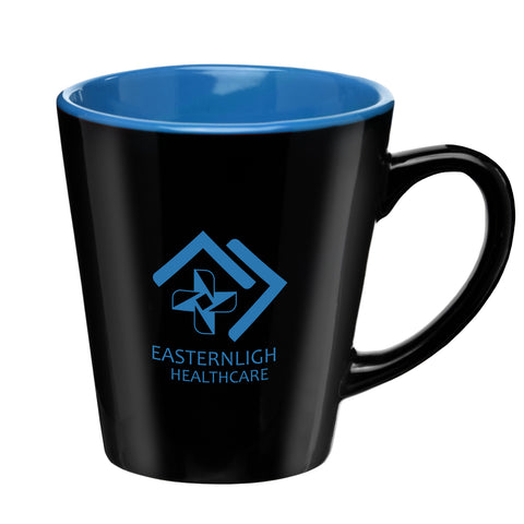 Promotional 12 oz. Two-Tone Ceramic Mug Printed with Your Logo
