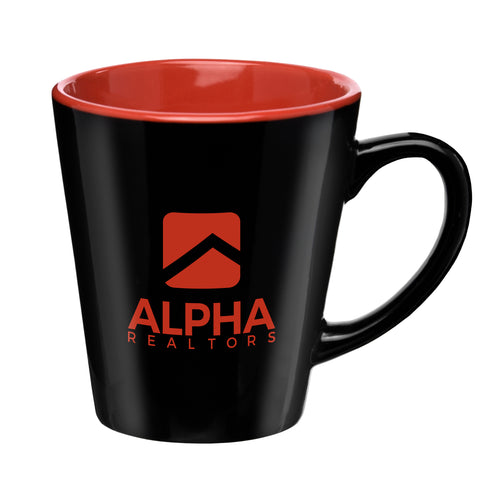 Promotional 12 oz. Two-Tone Ceramic Mug Printed with Your Logo