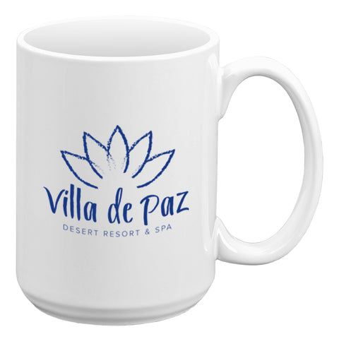 Personalized Seattle Tall 15 oz. White Ceramic Mug Printed with Your Logo