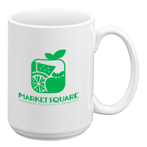 Personalized Seattle Tall 15 oz. White Ceramic Mug Printed with Your Logo