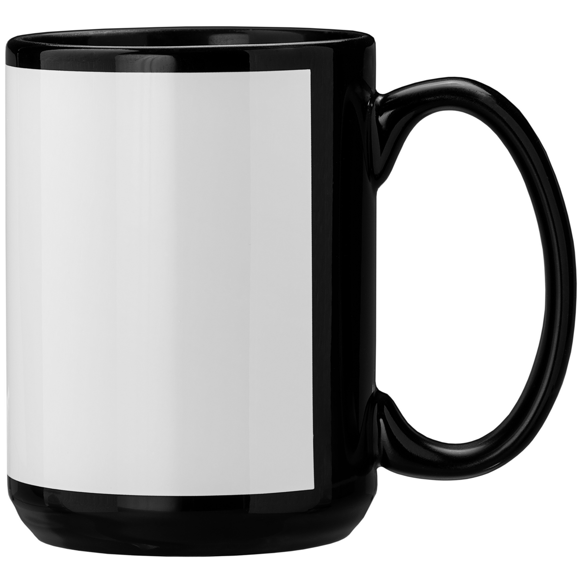 SimpliColor 15 oz. Black Ceramic Mug Full Color Imprint on 72 Mugs ...