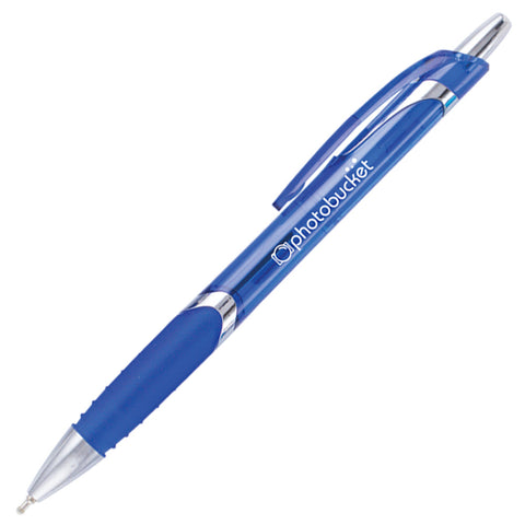 Custom Solana Transparent Barrel Grip Click Pen Printed with Your Logo