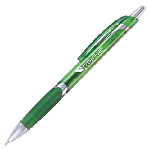 Custom Solana Transparent Barrel Grip Click Pen Printed with Your Logo