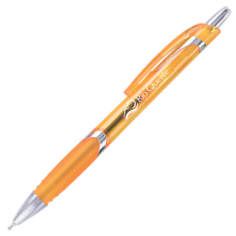 Custom Solana Transparent Barrel Grip Click Pen Printed with Your Logo