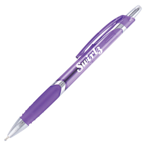 Custom Solana Transparent Barrel Grip Click Pen Printed with Your Logo