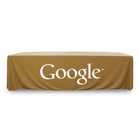 Custom 8 ft. Throw PolyKnit™ Table Cover (One Color Logo)