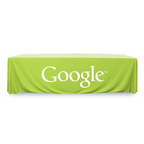 Custom 8 ft. Throw PolyKnit™ Table Cover (One Color Logo)