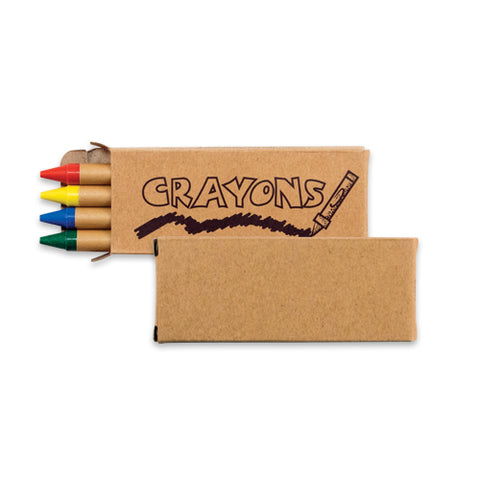 Personalized 4 Pack Standard Crayons Printed with Your Logo or Message