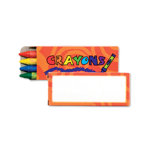 Personalized 4 Pack Standard Crayons Printed with Your Logo or Message