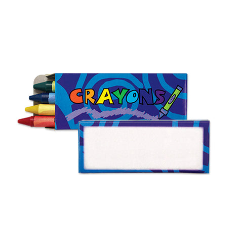 Personalized 4 Pack Standard Crayons Printed with Your Logo or Message