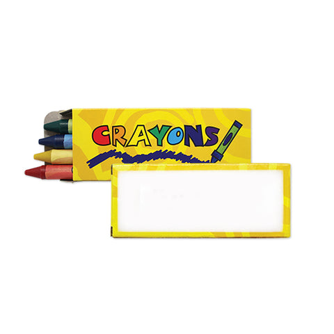 Personalized 4 Pack Standard Crayons Printed with Your Logo or Message